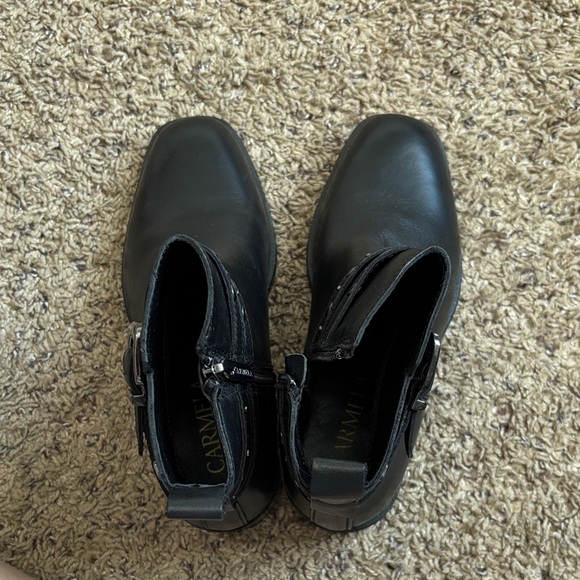 Studded Black Ankle Boots - Picture 4 of 4